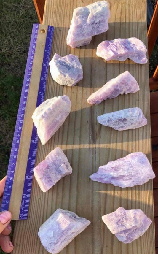 Raw lavender color KUNZITE chunks!!