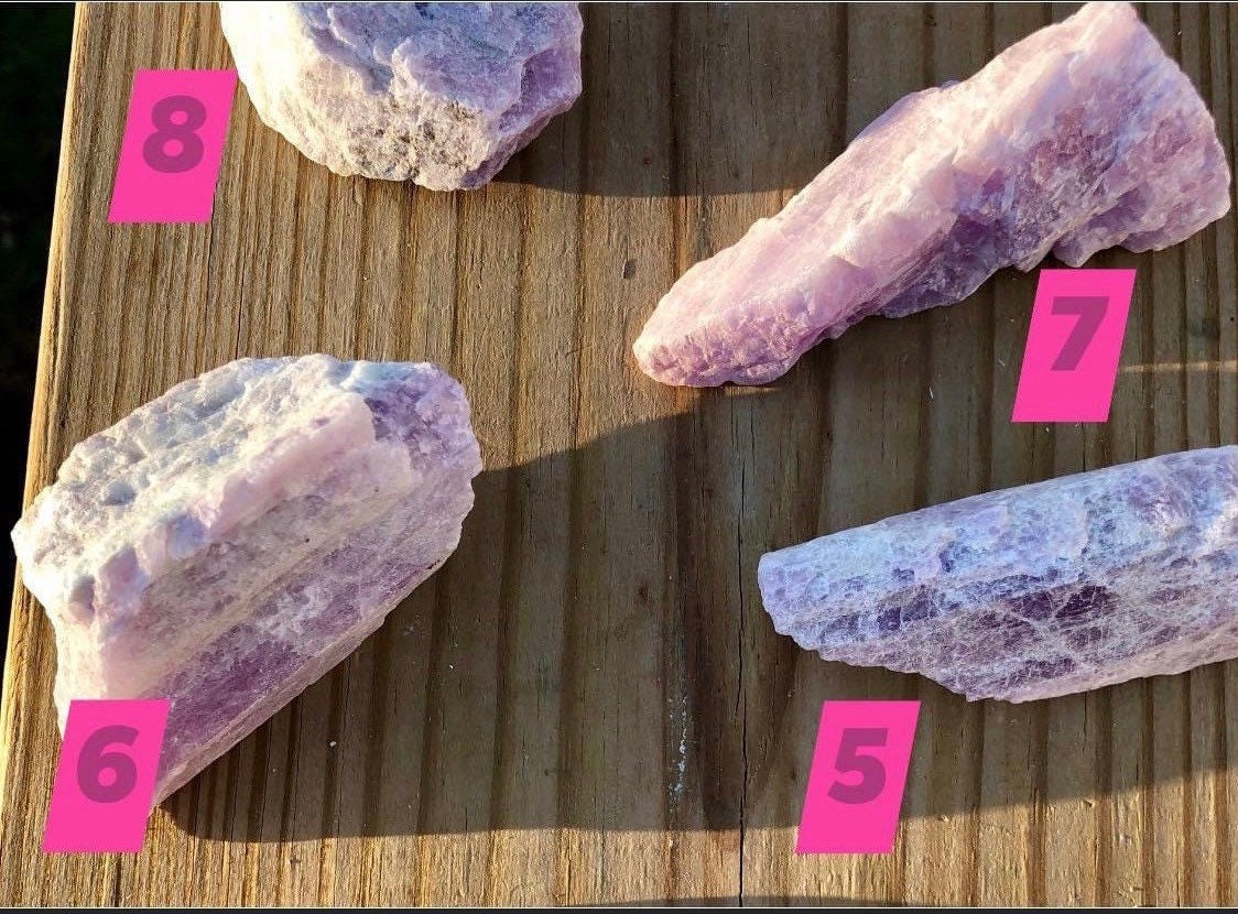 Raw lavender color KUNZITE chunks!!
