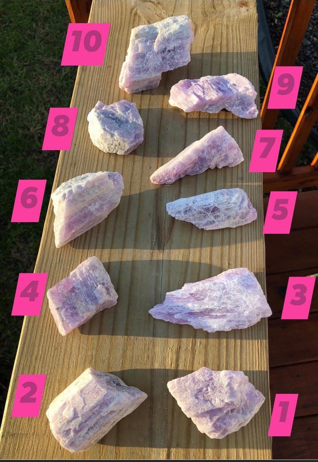 Raw lavender color KUNZITE chunks!!