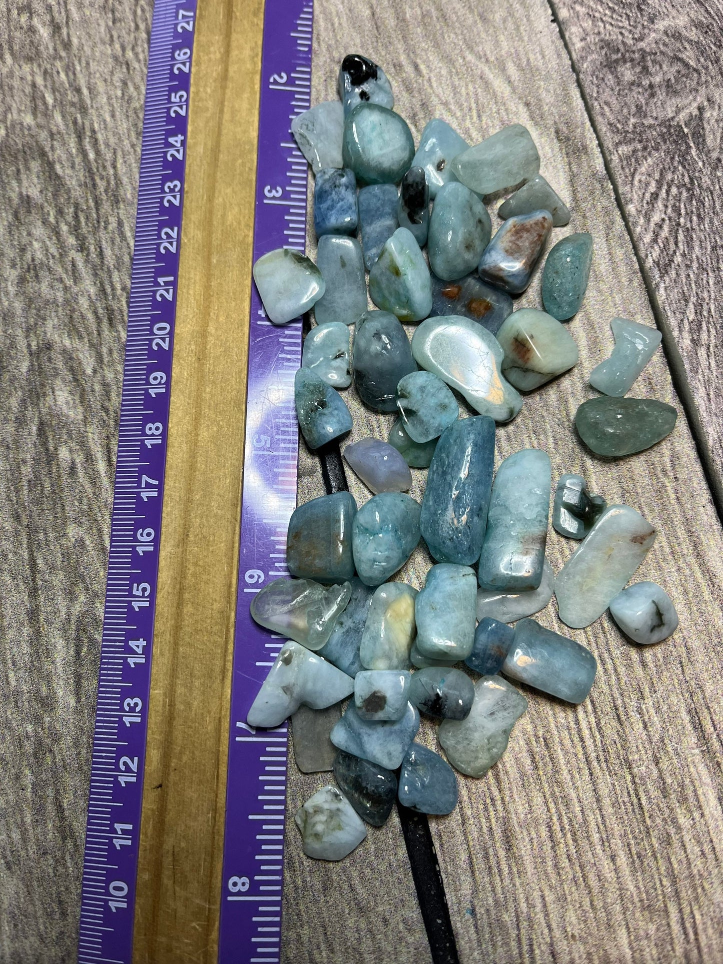 DEAL, five dollar, bag, AQUAMARINE CHIPS, crystal bag,super deal, affordable crystals, genuine!!!