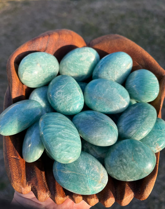 Soothing,small, AMAZONITE, Palmstones!!!