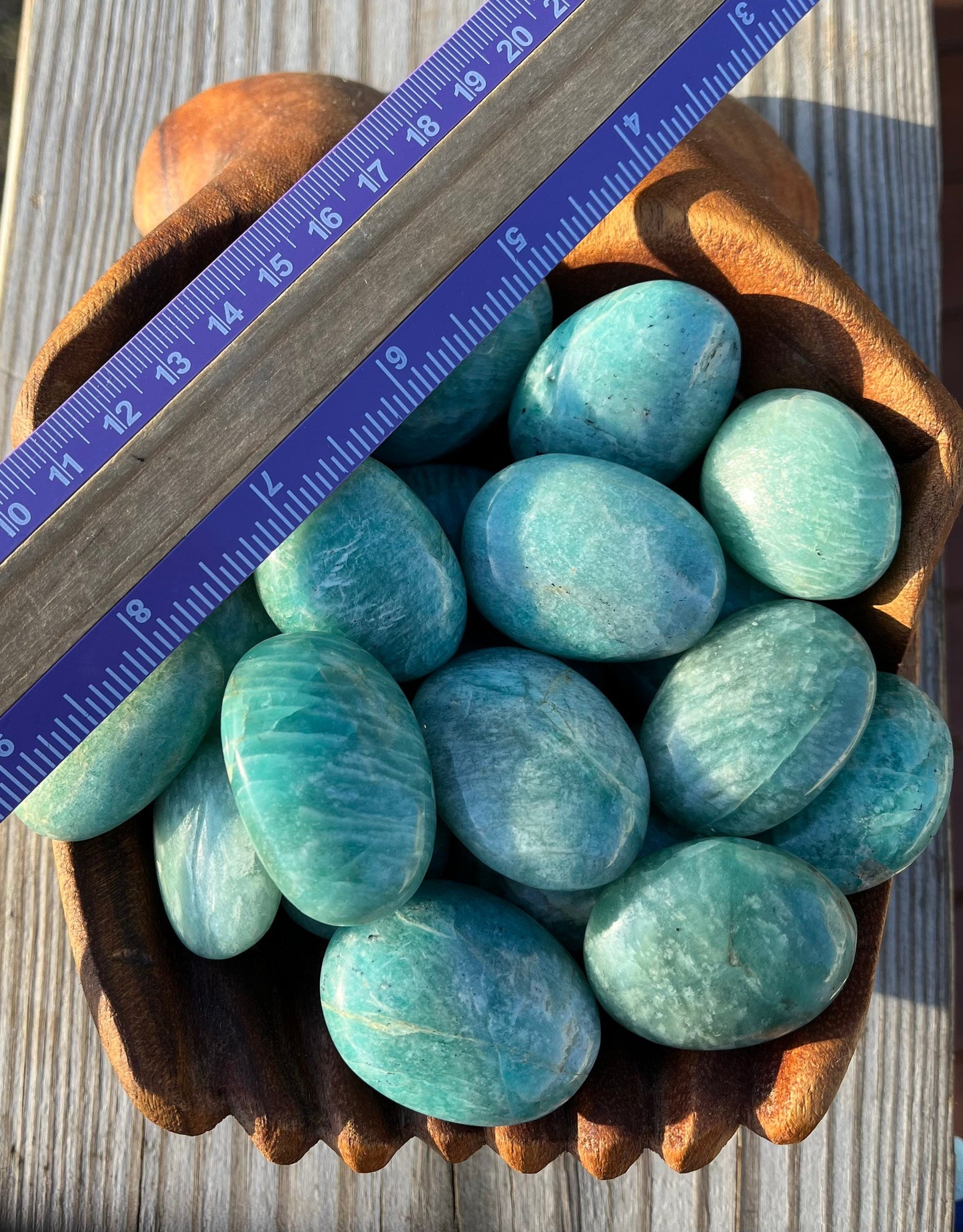 Soothing,small, AMAZONITE, Palmstones!!!