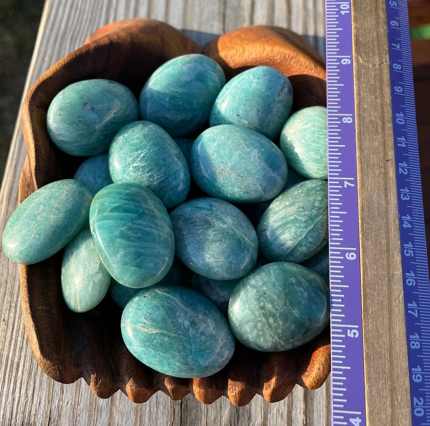 Soothing,small, AMAZONITE, Palmstones!!!