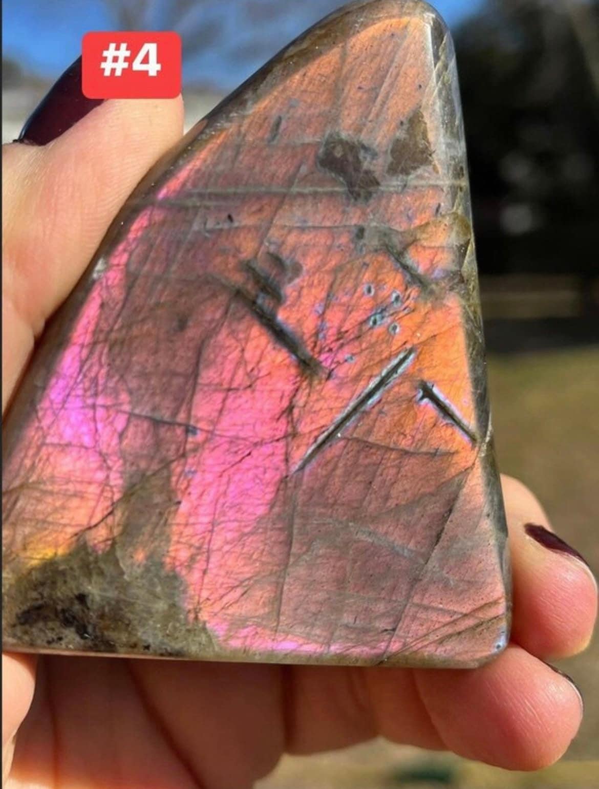 Top quality PURPLE LABRADORITE stands!!!